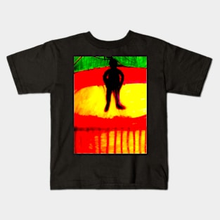 Shadow man in a spotlight Kids T-Shirt